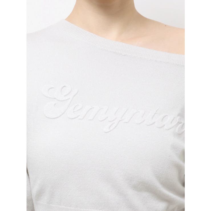 Gemyntar embossワンショルニットトップス | GYDA | 詳細画像18 