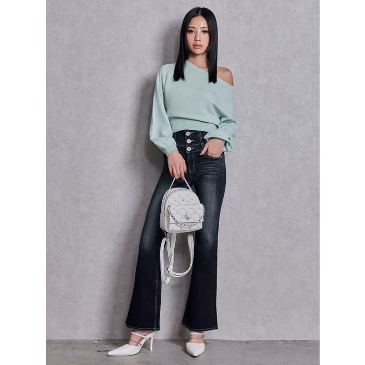 Gemyntar embossワンショルニットトップス | GYDA | 詳細画像5 