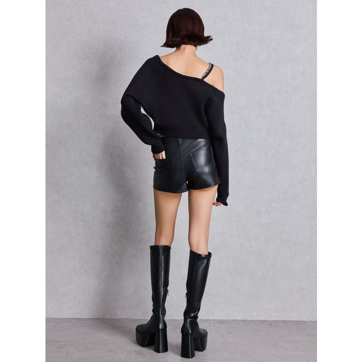 Symmetry GYDAワンショルチェーンニットトップス | GYDA | 詳細画像10 