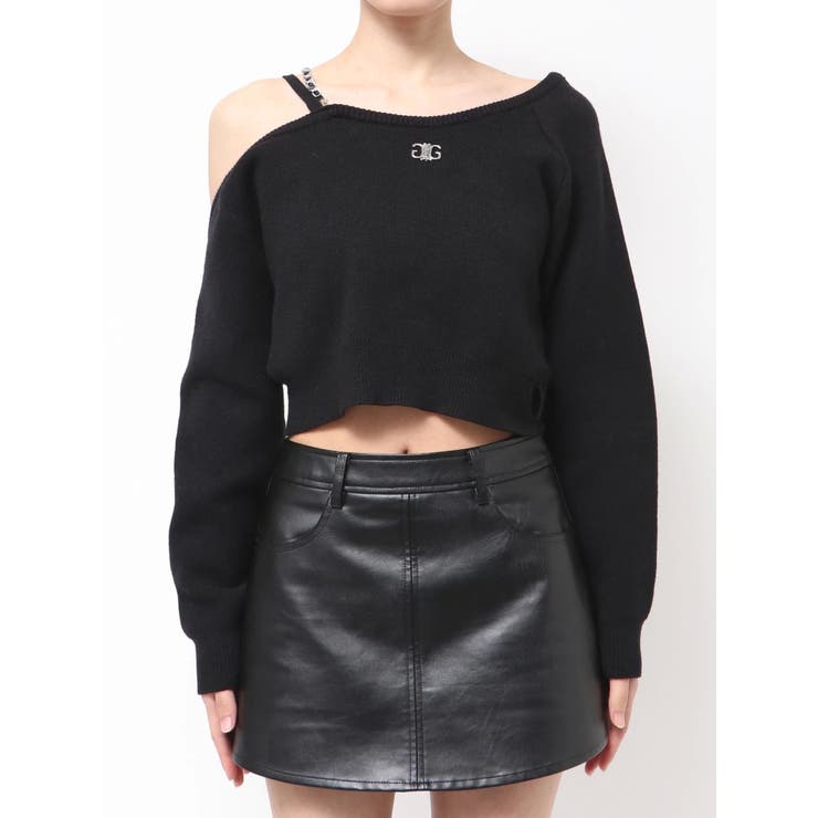 Symmetry GYDAワンショルチェーンニットトップス | GYDA | 詳細画像11 