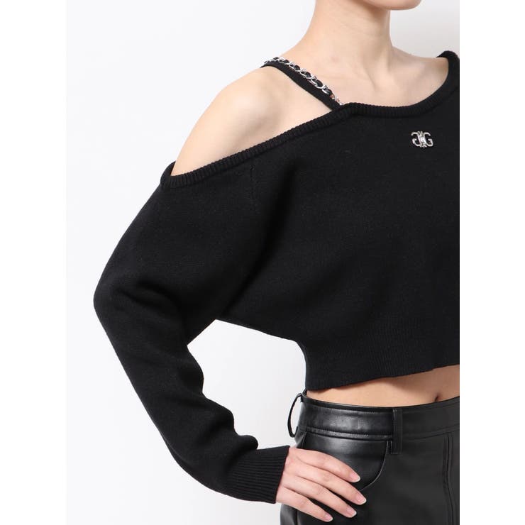 Symmetry GYDAワンショルチェーンニットトップス | GYDA | 詳細画像15 