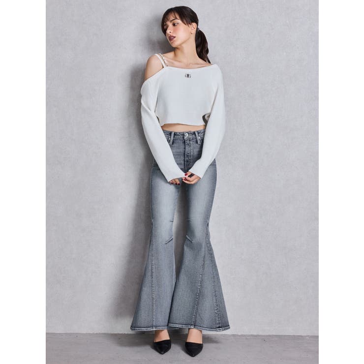 Symmetry GYDAワンショルチェーンニットトップス | GYDA | 詳細画像5 