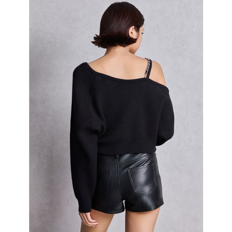 Symmetry GYDAワンショルチェーンニットトップス | GYDA | 詳細画像8 