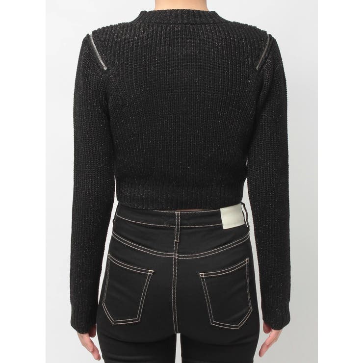 GG ZIP designラメニットトップス | GYDA | 詳細画像19 