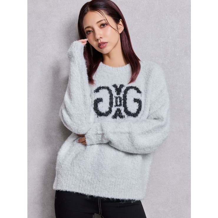 Symmetry GYDA jacquardニットトップス | GYDA | 詳細画像2 