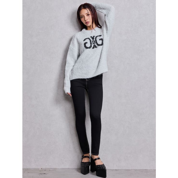 Symmetry GYDA jacquardニットトップス | GYDA | 詳細画像4 