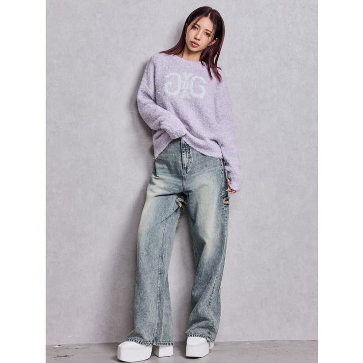 Symmetry GYDA jacquardニットトップス | GYDA | 詳細画像8 