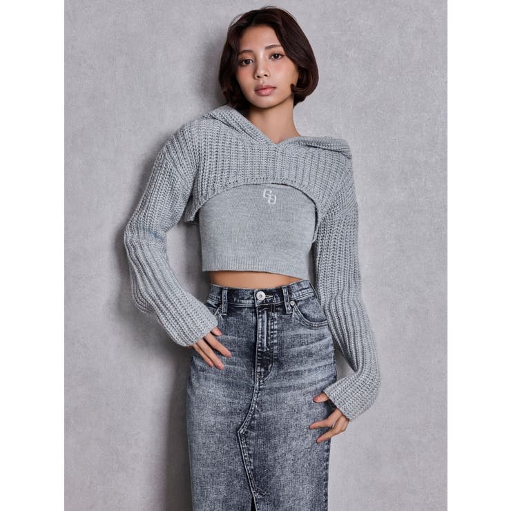 GGアンサンブルニットパーカー | GYDA | 詳細画像2 