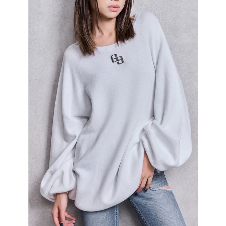 オフホワイト | GG LOOSEニットトップス | GYDA