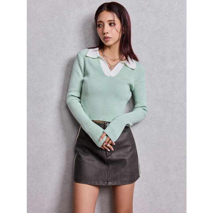 POLOニットトップス | GYDA | 詳細画像19 