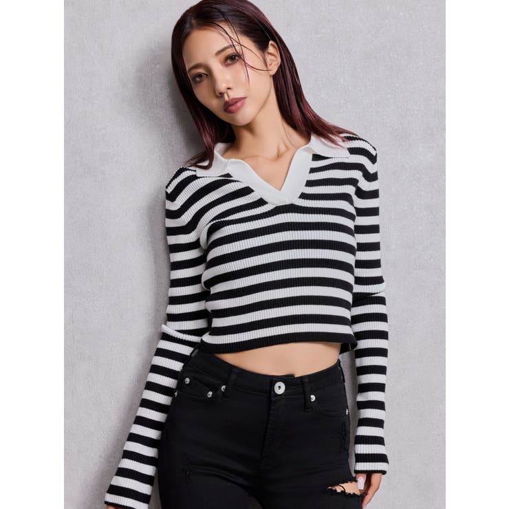 POLOニットトップス | GYDA | 詳細画像2 