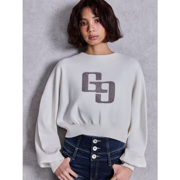 GGインターシャニットトップス[品番：MKSW0068684]｜GYDA（ジェイダ