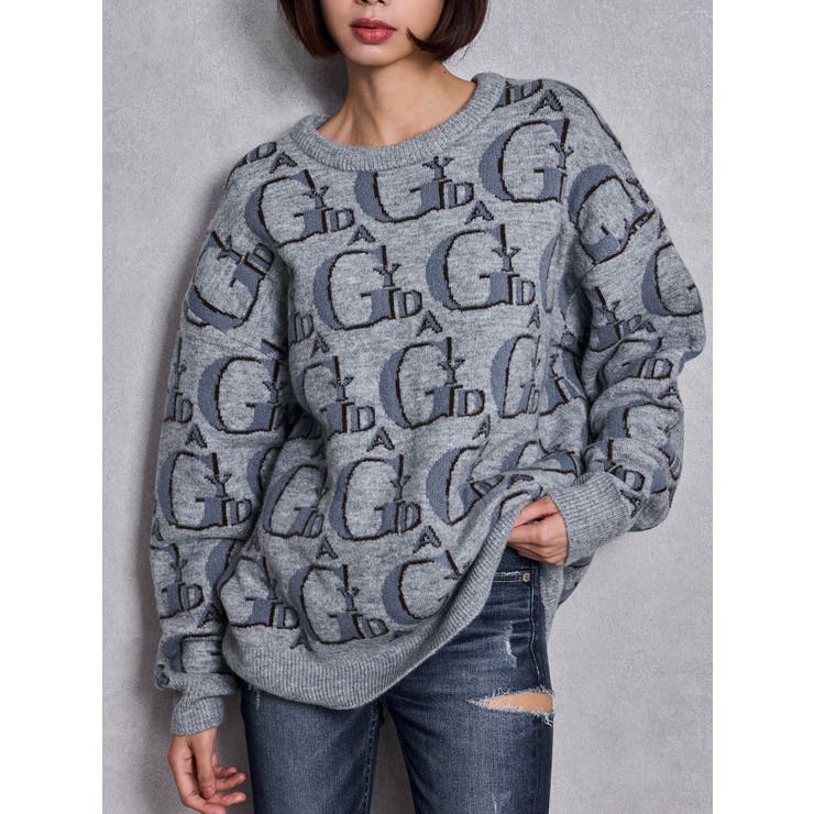 グレー | GYDA PATTERN ニットトップス | GYDA