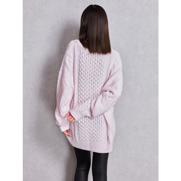 GGサガラ刺繍ケーブルニットトップス | GYDA | 詳細画像18 