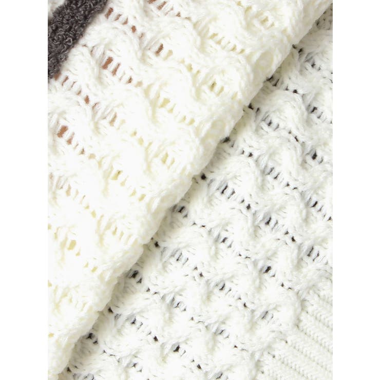 GGサガラ刺繍ケーブルニットトップス | GYDA | 詳細画像29 