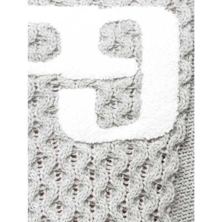 GGサガラ刺繍ケーブルニットトップス | GYDA | 詳細画像31 