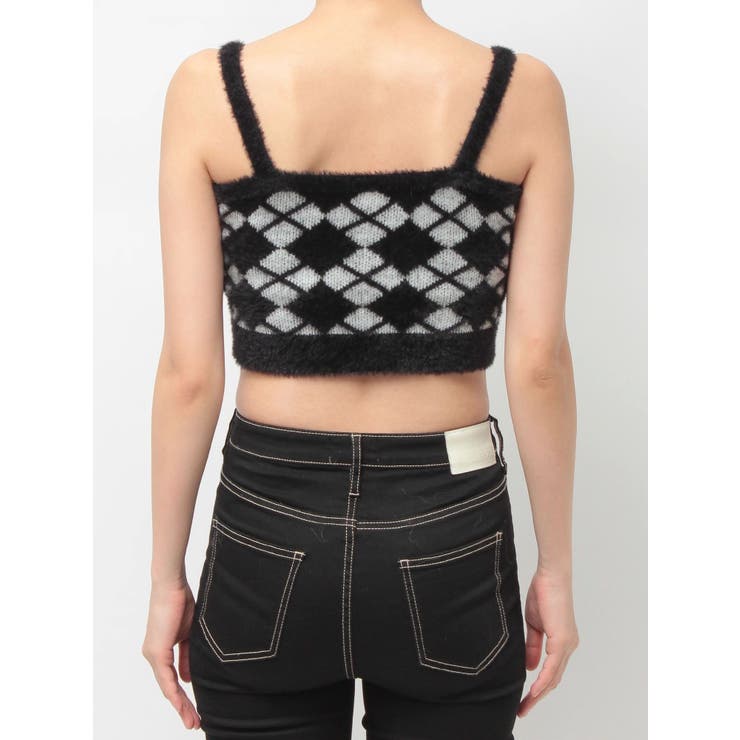 Argyll patternミニシャギーニットキャミ | GYDA | 詳細画像12 