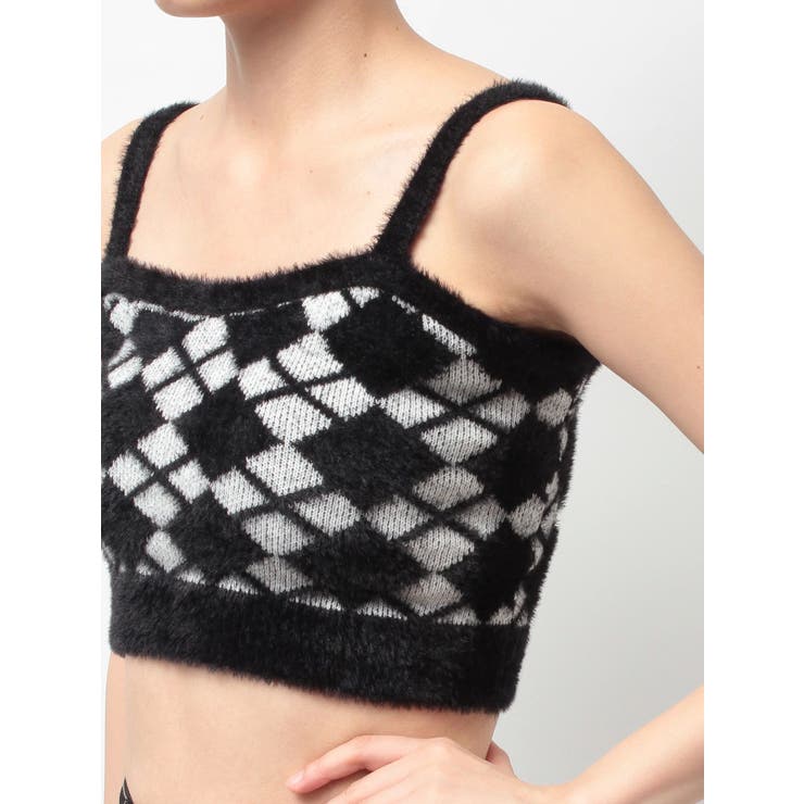Argyll patternミニシャギーニットキャミ | GYDA | 詳細画像14 