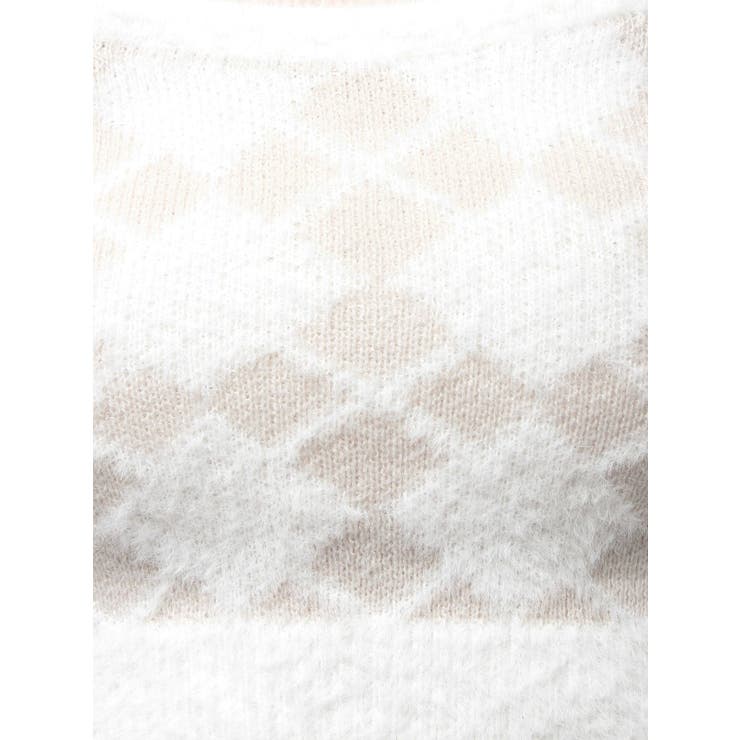 Argyll patternミニシャギーニットキャミ | GYDA | 詳細画像19 