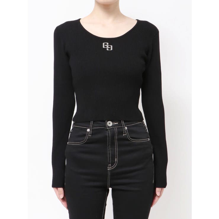 GGプレートlong sleeveニットトップス | GYDA | 詳細画像19 