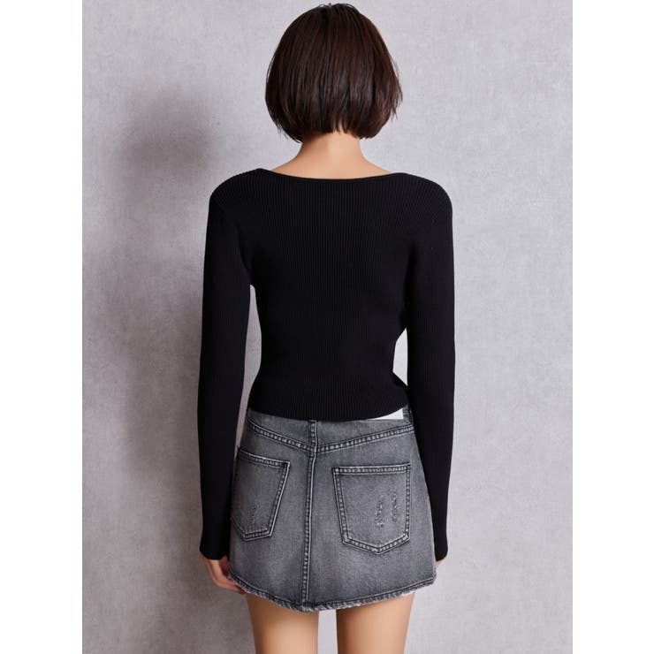 GGプレートlong sleeveニットトップス | GYDA | 詳細画像3 