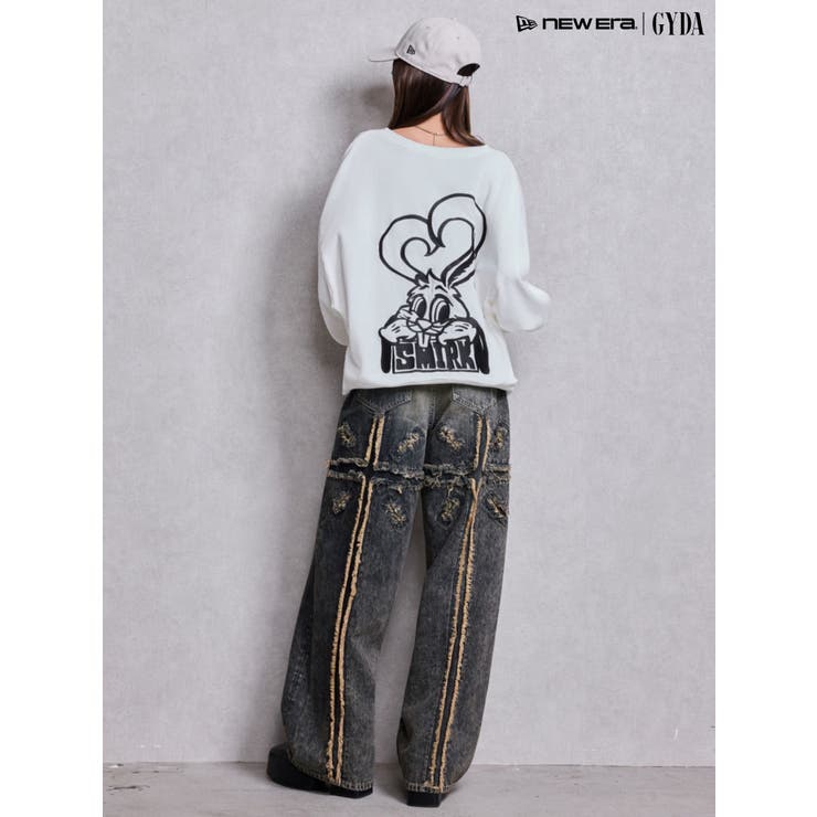 VネックSMIRK BUNNYスウェットトップス | GYDA | 詳細画像11 