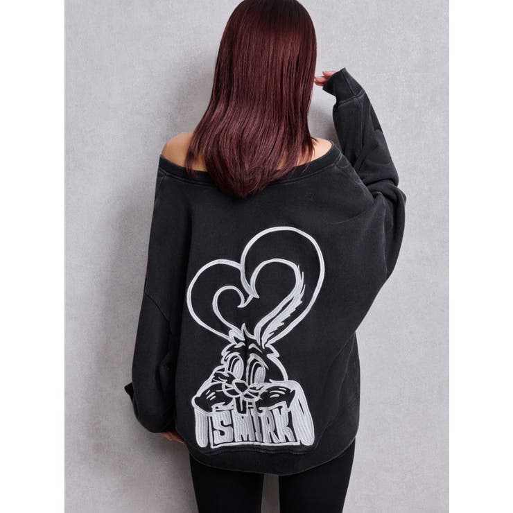 VネックSMIRK BUNNYスウェットトップス | GYDA | 詳細画像13 