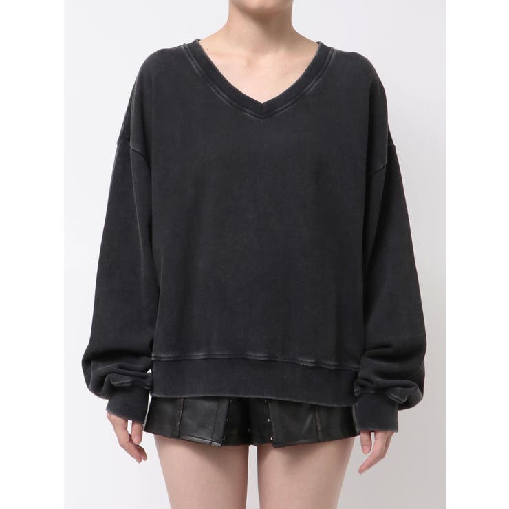 VネックSMIRK BUNNYスウェットトップス | GYDA | 詳細画像21 