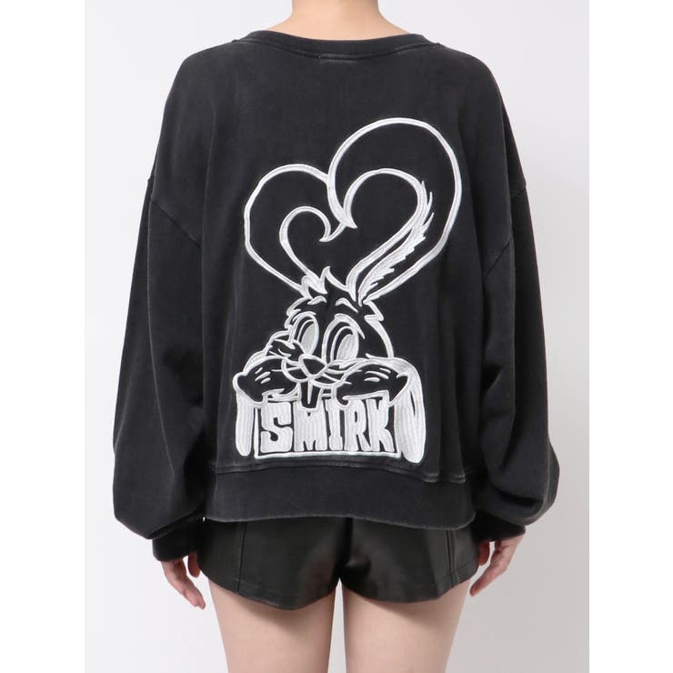 VネックSMIRK BUNNYスウェットトップス | GYDA | 詳細画像23 