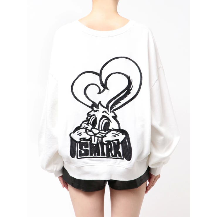 VネックSMIRK BUNNYスウェットトップス | GYDA | 詳細画像28 