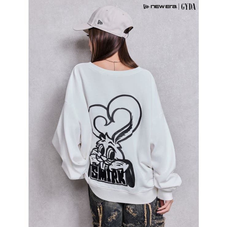 VネックSMIRK BUNNYスウェットトップス | GYDA | 詳細画像8 