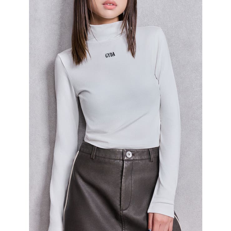 オフホワイト | GYDAハイネックショートトップス | GYDA