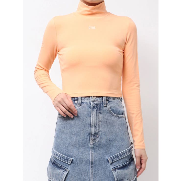 オレンジ | GYDAハイネックショートトップス | GYDA