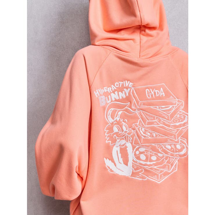 オレンジ | HYPERACTIVE BUNNYスウェットパーカー | GYDA