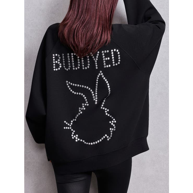 ブラック | BUDDYED BUNNY STUDS BIGプルオーバー | GYDA