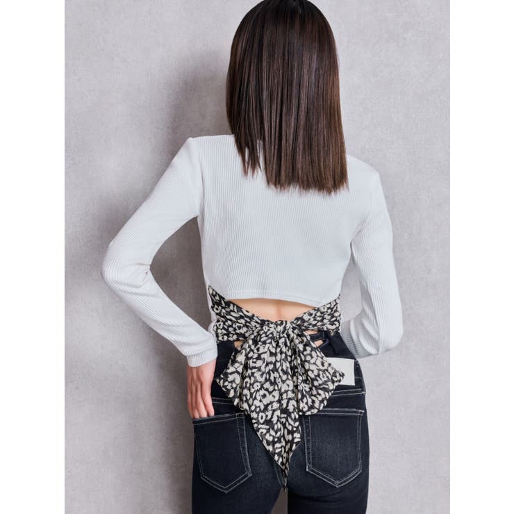 レオパードBACKリボンテレコロンT | GYDA | 詳細画像4 