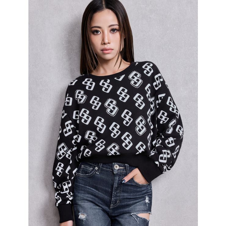 GG pattern bijouスウェットトップス | GYDA | 詳細画像2 