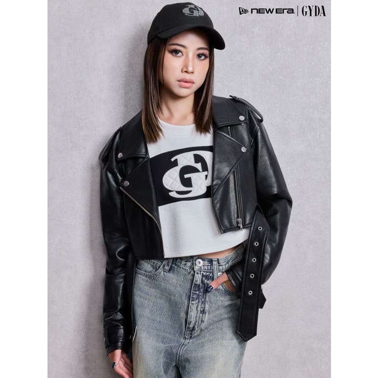 GD fake leather patch shortトップス | GYDA | 詳細画像7 