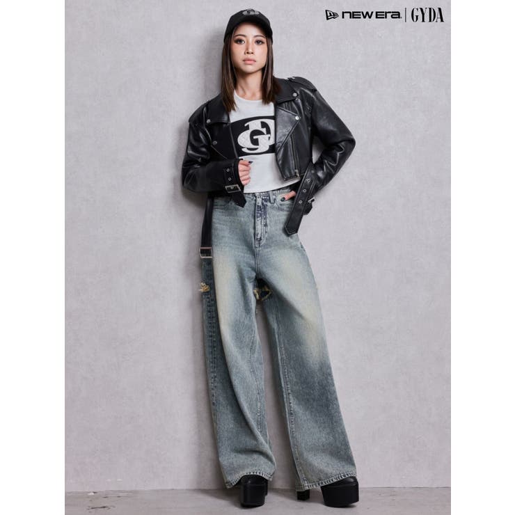 GD fake leather patch shortトップス | GYDA | 詳細画像8 