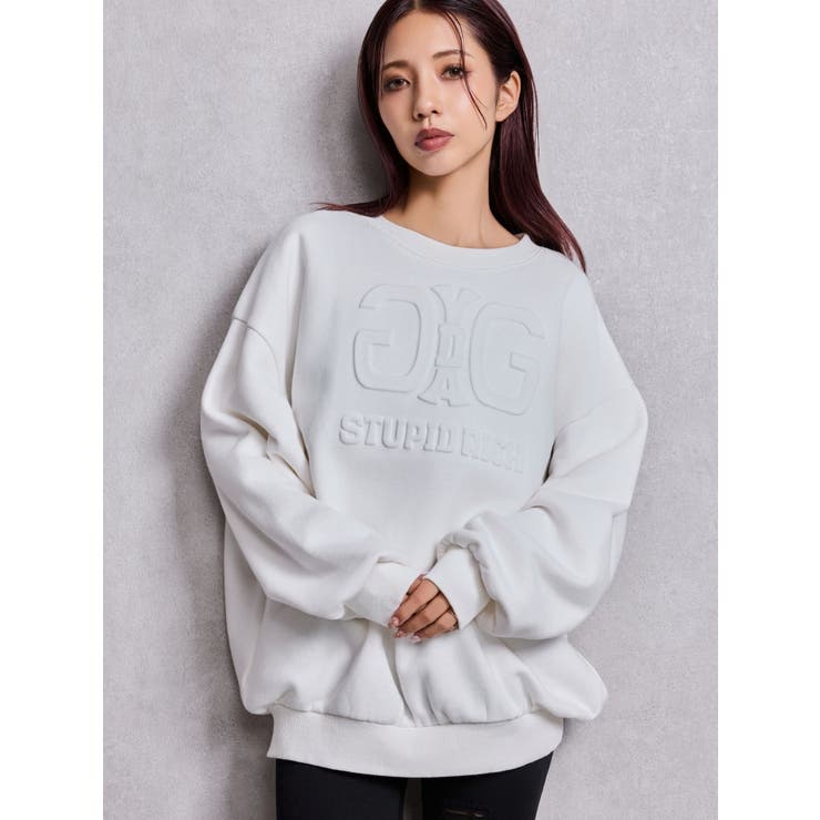 Symmetry GYDAロゴembossトップス | GYDA | 詳細画像2 