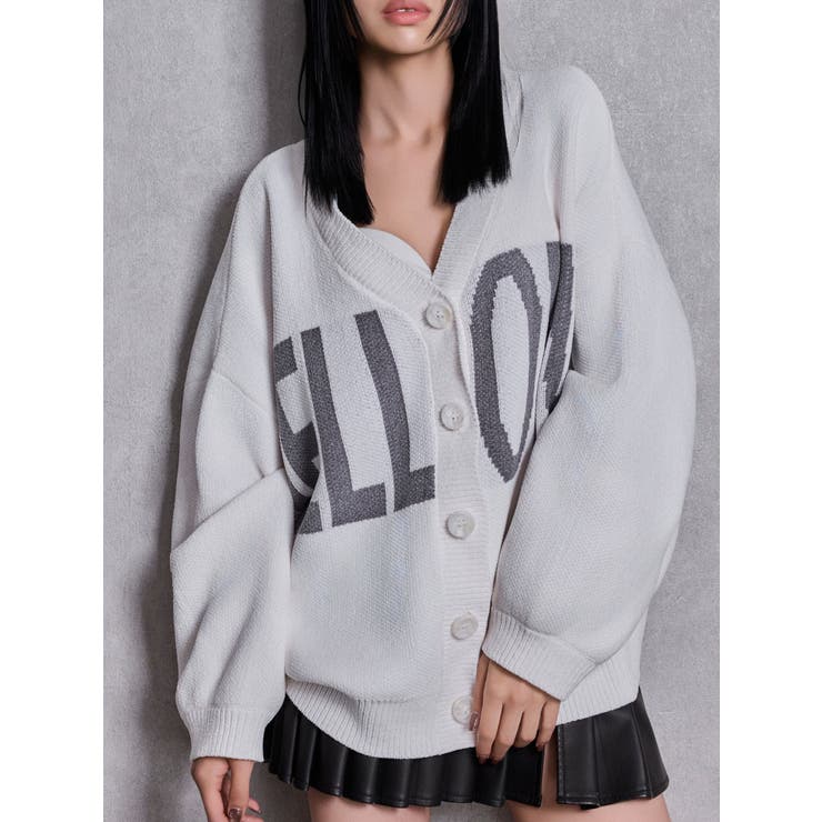 オフホワイト | MELLOWYモールニットカーディガン | GYDA