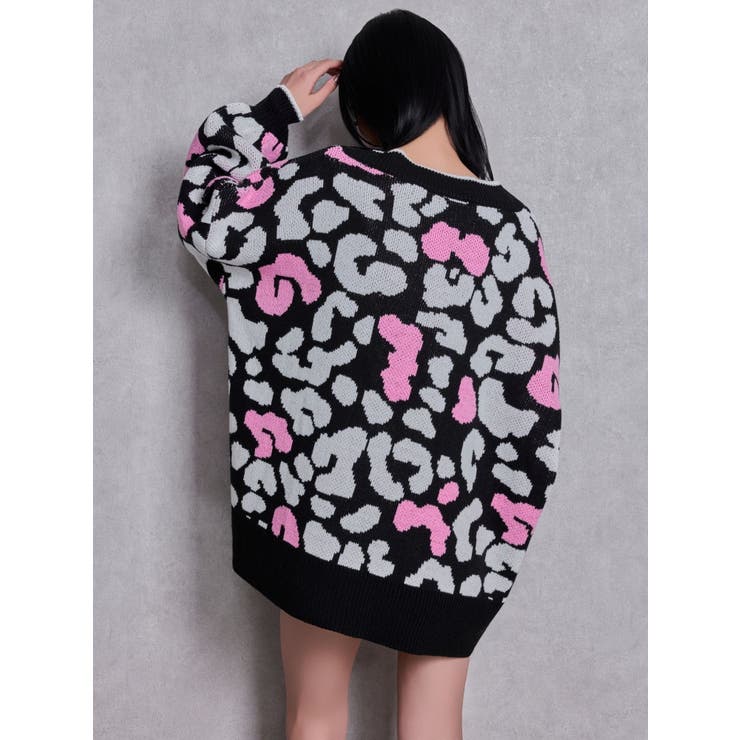 ラメGレオパードニットカーディガン | GYDA | 詳細画像13 