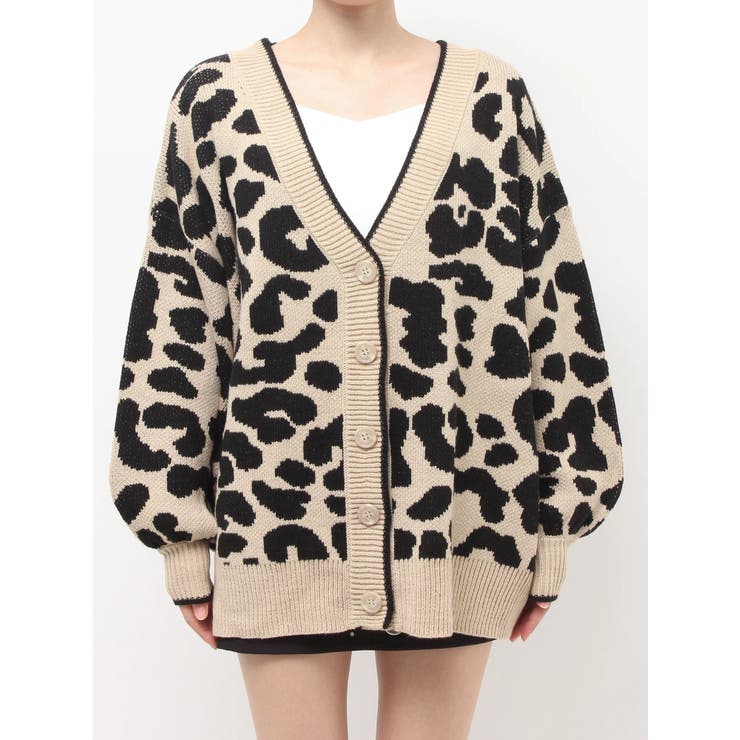 ラメGレオパードニットカーディガン | GYDA | 詳細画像19 