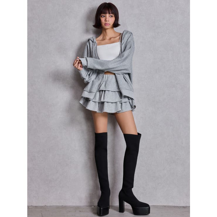 GG chain glitter print BIGパーカー | GYDA | 詳細画像18 