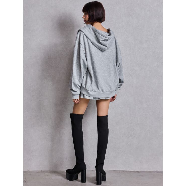 GG chain glitter print BIGパーカー | GYDA | 詳細画像19 