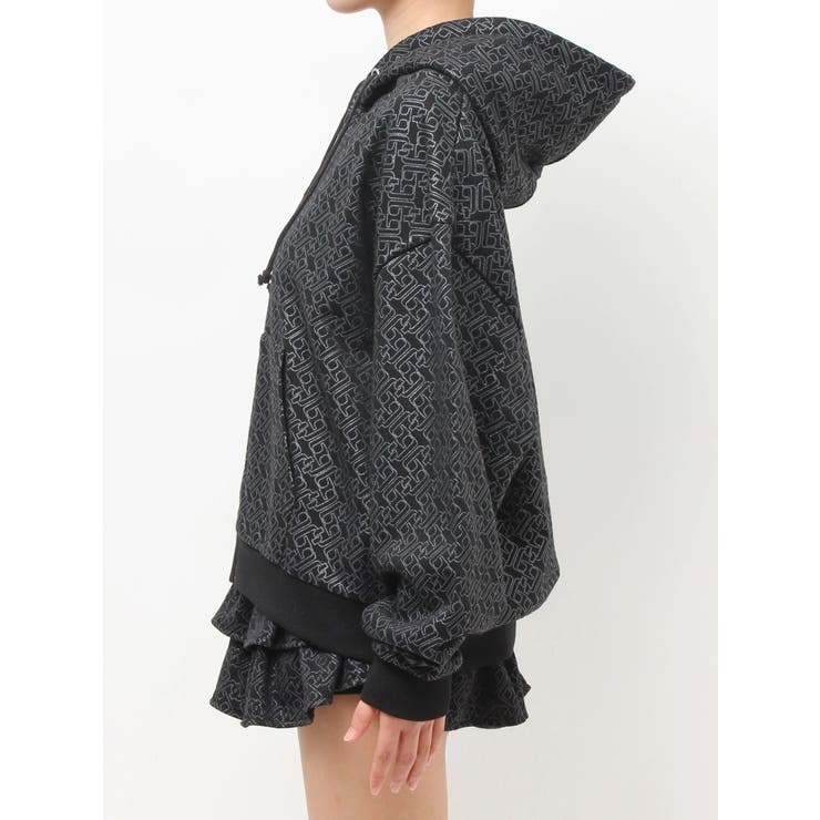 GG chain glitter print BIGパーカー | GYDA | 詳細画像21 