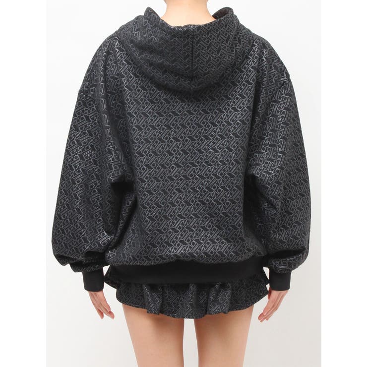 GG chain glitter print BIGパーカー | GYDA | 詳細画像22 