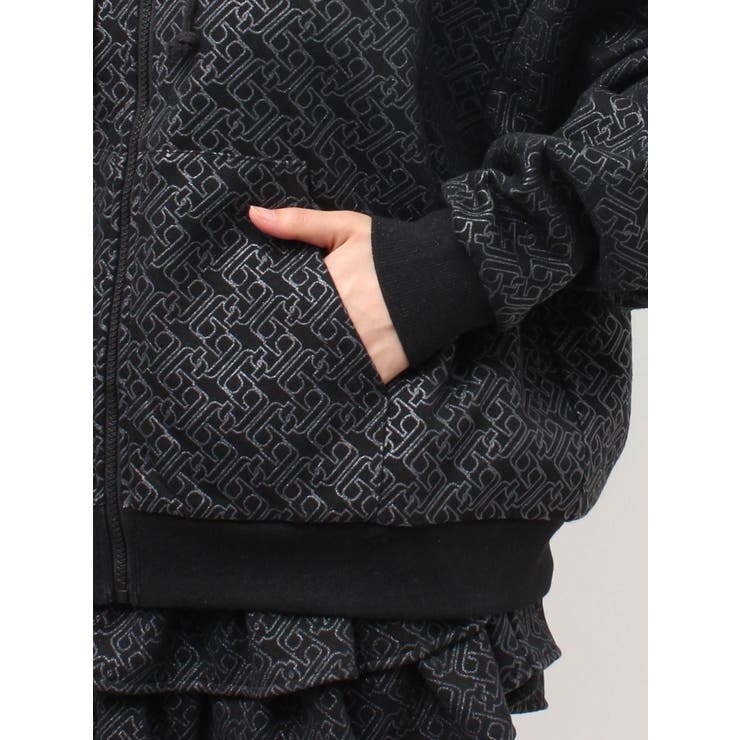 GG chain glitter print BIGパーカー | GYDA | 詳細画像25 