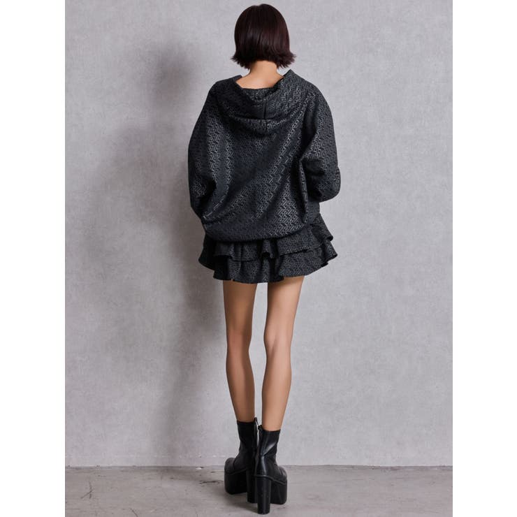 GG chain glitter print BIGパーカー | GYDA | 詳細画像7 