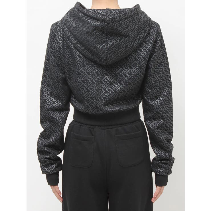 GG chain glitter print shortパーカー | GYDA | 詳細画像23 